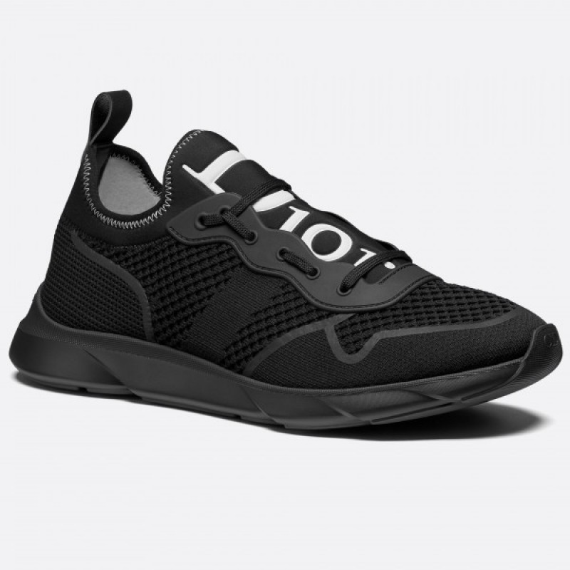 Dior B21 Neo Sneakers In Black Technical Knit
